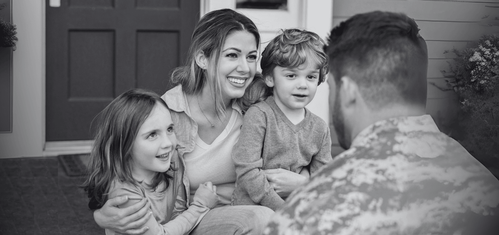 photo of military family