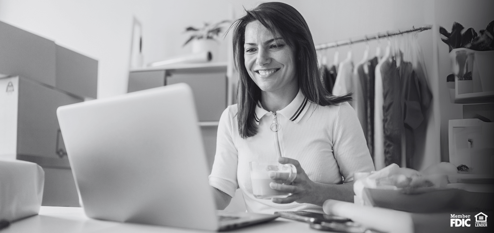 female business owner on her laptop